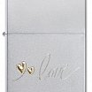 Зажигалка ZIPPO Love Design с покрытием Satin Chrome 48725