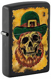 Зажигалка ZIPPO Lucky Map с покрытием Black Matte 46244 
