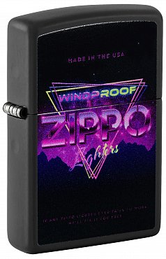 Зажигалка ZIPPO 46247 Sign Design с покрытием Black Matte