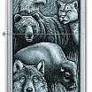 Зажигалка ZIPPO 46237 Animal Kingdom Design с покрытием Satin Chrome