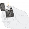 Зажигалка ZIPPO Mushroom Skulls с покрытием High Polish Black 46425