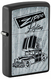 Зажигалка ZIPPO Car Design с покрытием Black Matte 48572 