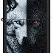 Зажигалка ZIPPO 46694 Two Wolves с покрытием Black Matte