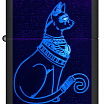 Оригинальная бензиновая зажигалка ZIPPO Classic 48582 Spiritual Cat с покрытием Black Light - Духовный кот