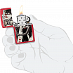 Зажигалка ZIPPO Skull King Queen Beauty с покрытием Red Matte 48624