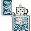 Зажигалка ZIPPO Lotus Flower с покрытием High Polish Chrome 48592