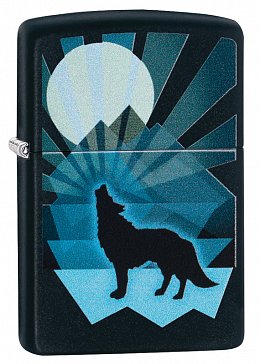 Зажигалка ZIPPO 29864 Wolf and Moon - Волк и Луна