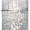 Зажигалка ZIPPO 46477 Skull Castle Design с покрытием Brushed Chrome