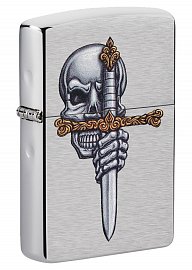 Зажигалка ZIPPO 49488 Sword Skull Design - Меч и Череп 