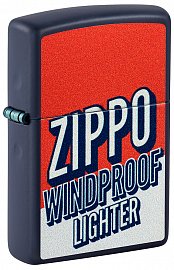 Зажигалка ZIPPO 46486 Color Block Design с покрытием Navy Matte 