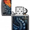 Зажигалка ZIPPO Fiery Dragon с покрытием Iron Stone 49776