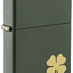 Зажигалка ZIPPO Four Leaf Clover с покрытием Green Matte 49796