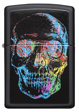 Зажигалка ZIPPO Skull Design с покрытием Black Matte 28042