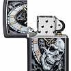 Зажигалка ZIPPO 29854 Skull Clock - Череп и Часы