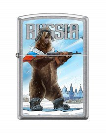 Зажигалка ZIPPO 207 RUSSIAN BEAR - Русский медведь  