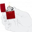 Зажигалка ZIPPO Stamped Heart Design с покрытием Candy Apple Red™ 46588