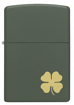 Зажигалка ZIPPO Four Leaf Clover с покрытием Green Matte 49796