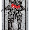 Зажигалка ZIPPO Couple Love с покрытием Brushed Chrome 48688