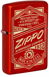 Зажигалка ZIPPO Classic с покрытием Metallic Red 48620 