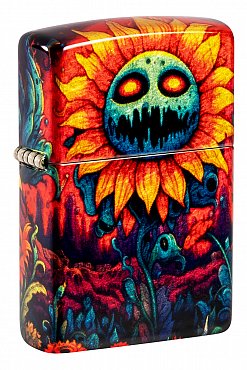 Зажигалка ZIPPO 46267 Spooky Sunflower с покрытием 540 Tumbled Brass