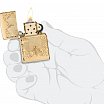 Зажигалка ZIPPO 46301 Armor® Lucky Clover с покрытием High Polish Gold Plate