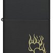 Зажигалка ZIPPO Fire Heart с покрытием Black Matte 46004