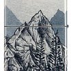 Зажигалка ZIPPO 46280 Mountain Sketch с покрытием 540 Tumbled Chrome