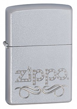 Зажигалка ZIPPO Zippo Scroll Satin Chrome 24335