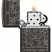 Зажигалка ZIPPO 46138 Wheel Of Fortune с покрытием High Polish Black