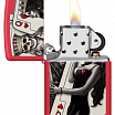 Зажигалка ZIPPO Skull King Queen Beauty с покрытием Red Matte 48624