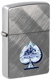 Зажигалка ZIPPO 46472 Gleaming Spade Design с покрытием Diagonal Weave 