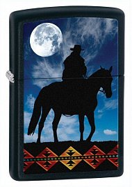 Зажигалка ZIPPO Cowboy Moon Black Matte 28311 