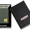 Зажигалка ZIPPO Four Leaf Clover с покрытием Green Matte 49796