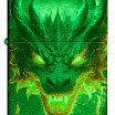 Зажигалка ZIPPO 46251 Glowing Dragon с покрытием Glow In The Dark Green