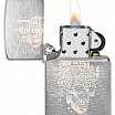 Зажигалка ZIPPO 46477 Skull Castle Design с покрытием Brushed Chrome