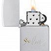 Зажигалка ZIPPO Love Design с покрытием Satin Chrome 48725
