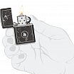 Зажигалка ZIPPO Marble Flame с покрытием High Polish Black 46571