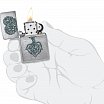 Зажигалка ZIPPO 46232 Rooted in Love Design с покрытием Brushed Chrome