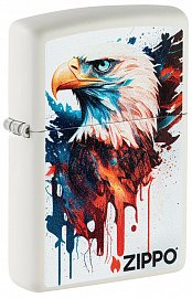 Зажигалка ZIPPO Painted Eagle Design с покрытием White Matte 46692 