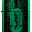Светящаяся оригинальная бензиновая зажигалка ZIPPO Classic 48520 Woman in Tube с покрытием Glow In The Dark Green - Девушка в анабиозе