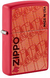 Зажигалка ZIPPO Made in USA Design с покрытием Red Matte 46487 