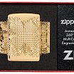 Зажигалка ZIPPO 46301 Armor® Lucky Clover с покрытием High Polish Gold Plate