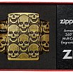 Зажигалка ZIPPO Armor® Cackling Cranium с покрытием Antique Brass 46302