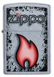 Зажигалка ZIPPO Flame Design с покрытием Street Chrome 49576 