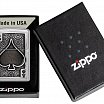 Зажигалка ZIPPO Ace Of Spades с покрытием Brushed Chrome 49637