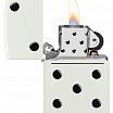 Зажигалка ZIPPO 46159 Domino Design с покрытием White Matte
