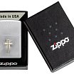 Зажигалка ZIPPO Cross Design с покрытием Satin Chrome 48581