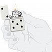 Зажигалка ZIPPO 46159 Domino Design с покрытием White Matte