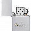 Зажигалка ZIPPO Love Design с покрытием Satin Chrome 48725