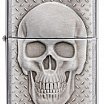 Зажигалка ZIPPO Skull Design с покрытием Brushed Chrome 29818